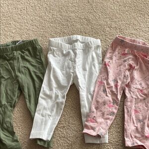 Kids Bottoms Set - Green, White, and Pink